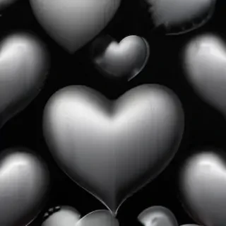 hearts background black