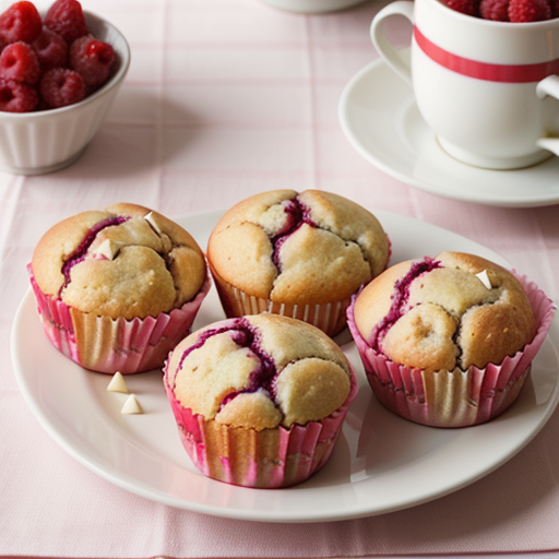 raspberry and white chocolate muffins