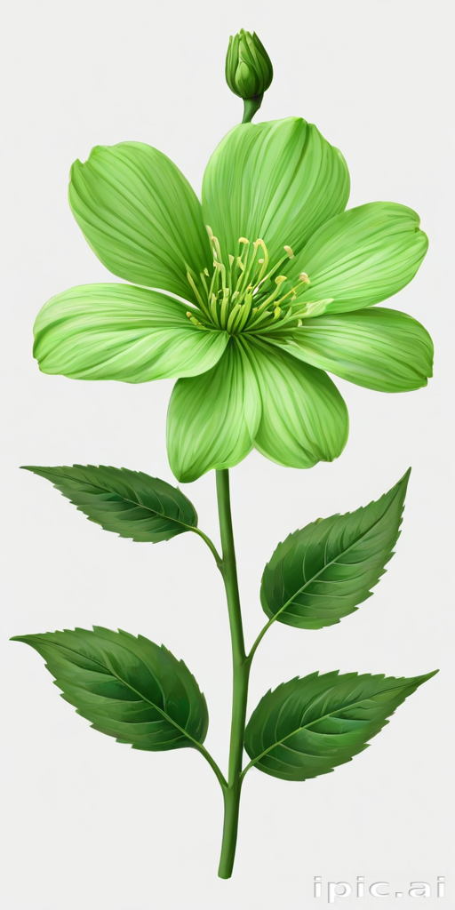 green flower png