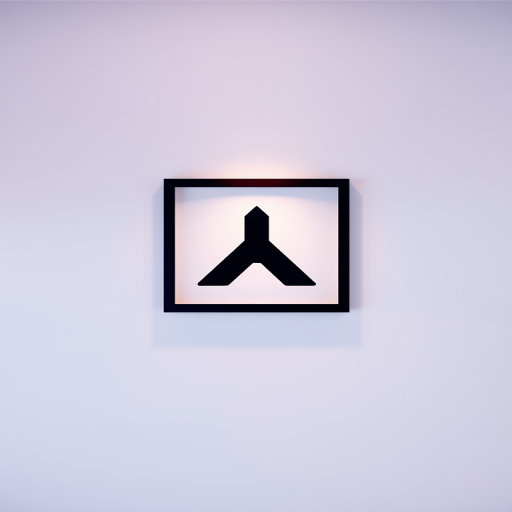 Create a high-resolution illustration of a minimalist logo design featuring an abstract geometric shape, using a Canon EOS R5 camera, 50mm lens, f/2.8 aperture, ISO 100, in a well-lit studio setting with soft diffused lighting to enhance color depth and clarity.