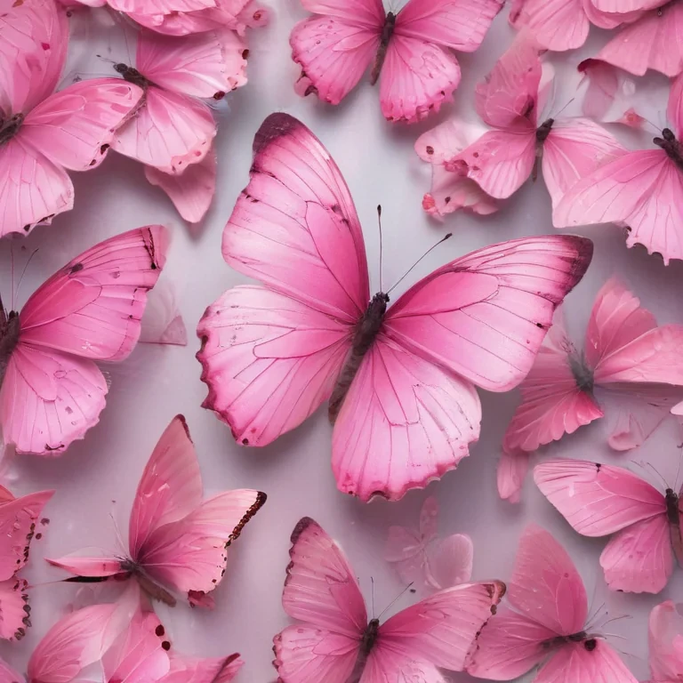 images of pink butterflies