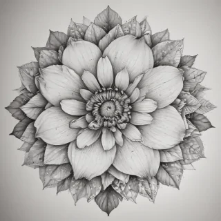 flower drawing for coloring