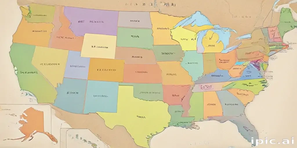 map of usa states