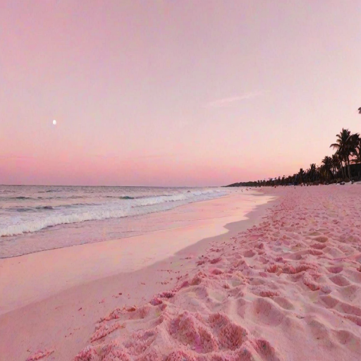 pink beach aesthetic