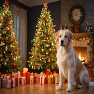 christmas wallpaper dogs