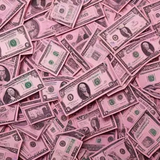 pink money background