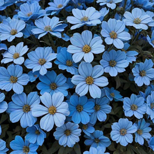 blue flowers aesthetic