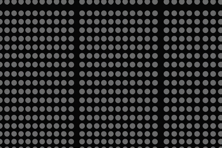 Create a seamless pattern of evenly spaced gray dots on a black background, captured with a Canon EOS R6 at f/8, ISO 100, 50mm lens, top-down view, in a high-resolution digital format.