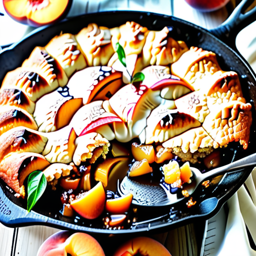 cast iron skillet peach cobbler