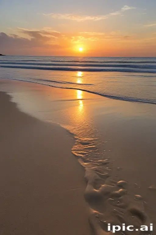 sun set on beach