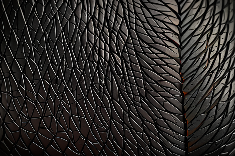 Indicator Light Ridges Texture Intricate Patterns of Textured Surface Reflecting Light in Dark Tones