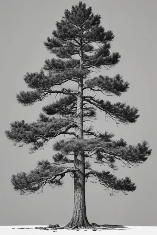 pine tree clip art black and white