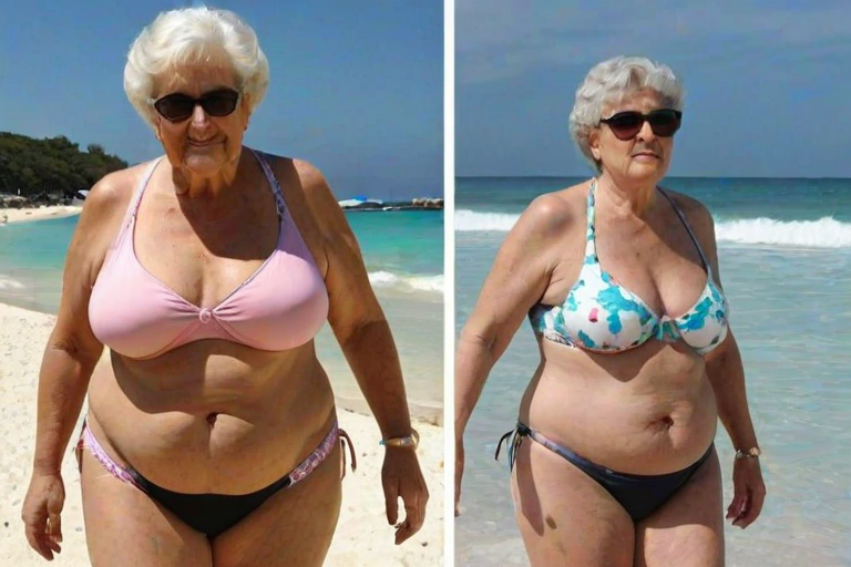 fat granny bikini