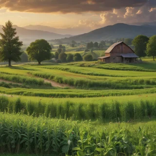 background of a farm