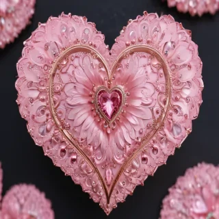 pink hearts aesthetic