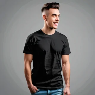 black tee shirt mockup