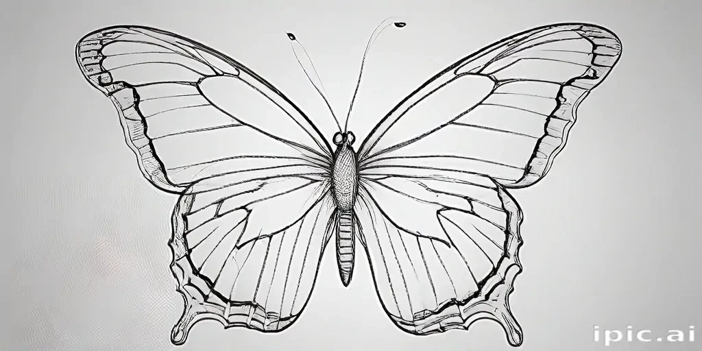 butterfly drawing outline