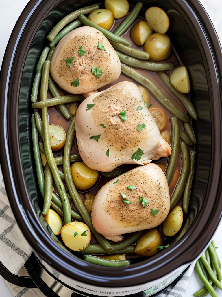 slow cooker chicken green beans potatoes