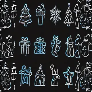 christmas outline