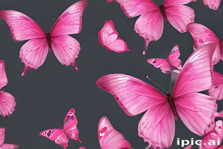 pink butterflies png