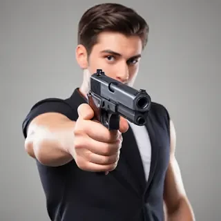 holding gun png