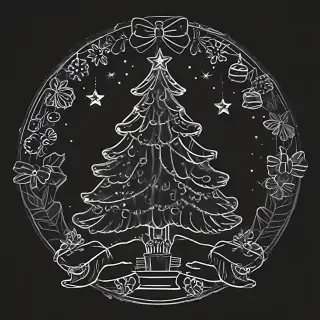 christmas outline