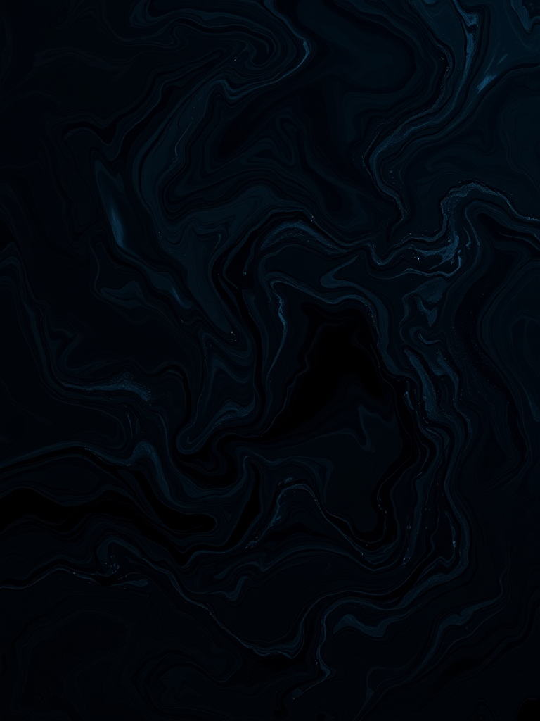 Generate a high-resolution abstract image of dark, swirling liquid textures with intricate patterns, captured using a Canon EOS 5D Mark IV, 50mm lens, aperture f/1.8, shutter speed 1/125s, ISO 100, top-down view in soft diffused lighting for enhanced depth and detail.