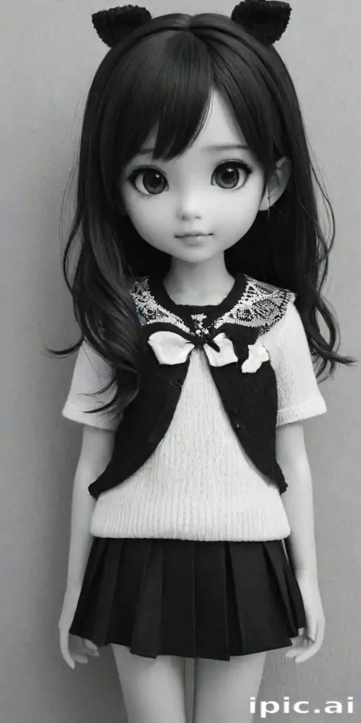 black and white cute