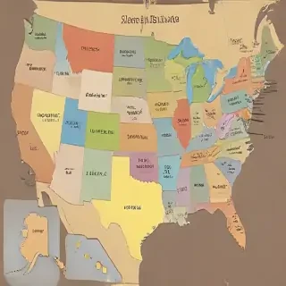 usa map with states