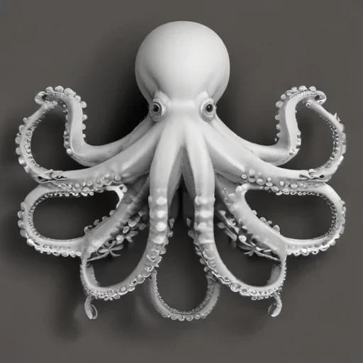 octopus clipart black and white