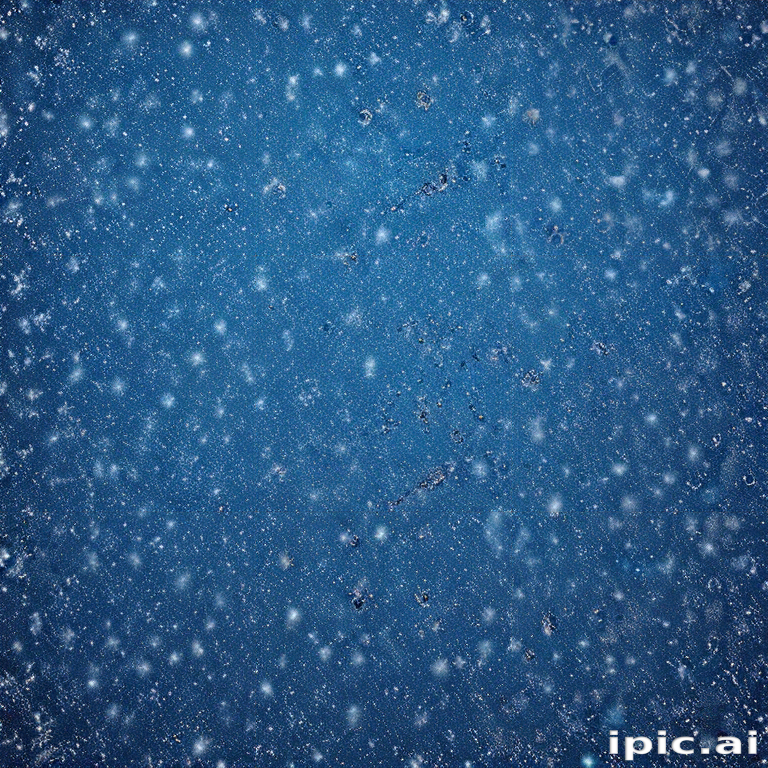 Soft Snowflakes Gently Falling Against a Serene Blue Winter Background