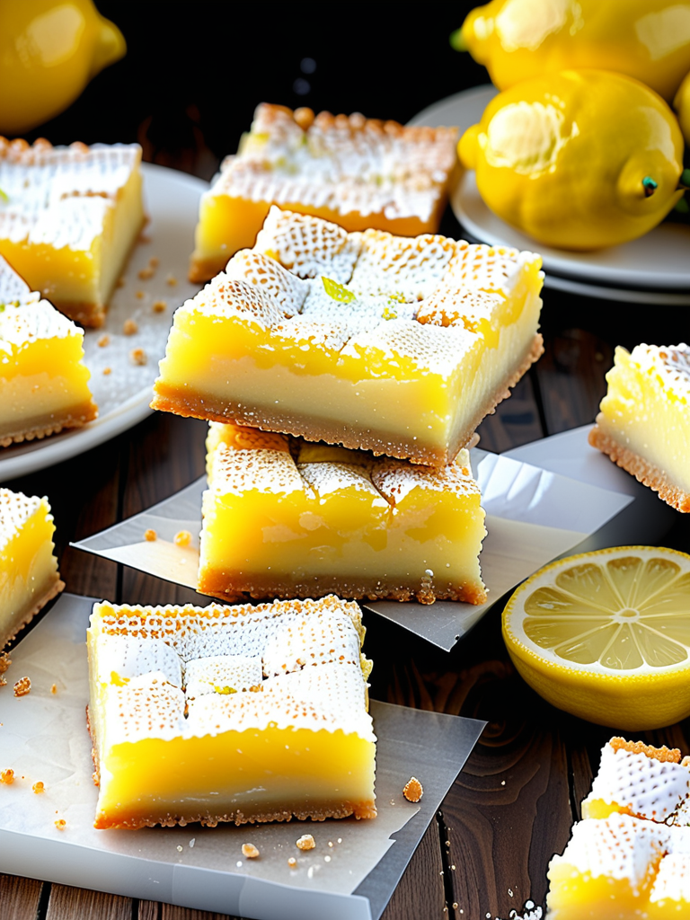 lemon bars with graham cracker crust