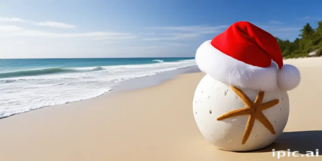 christmas beach wallpaper