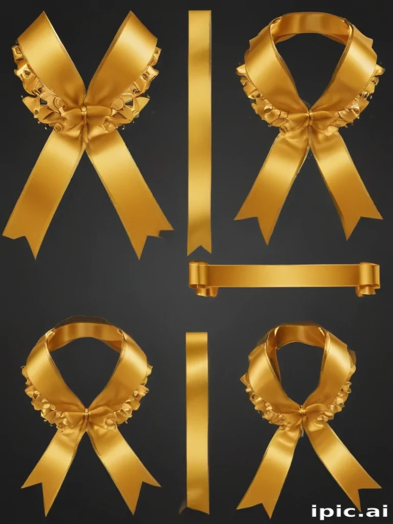 gold ribbon clipart