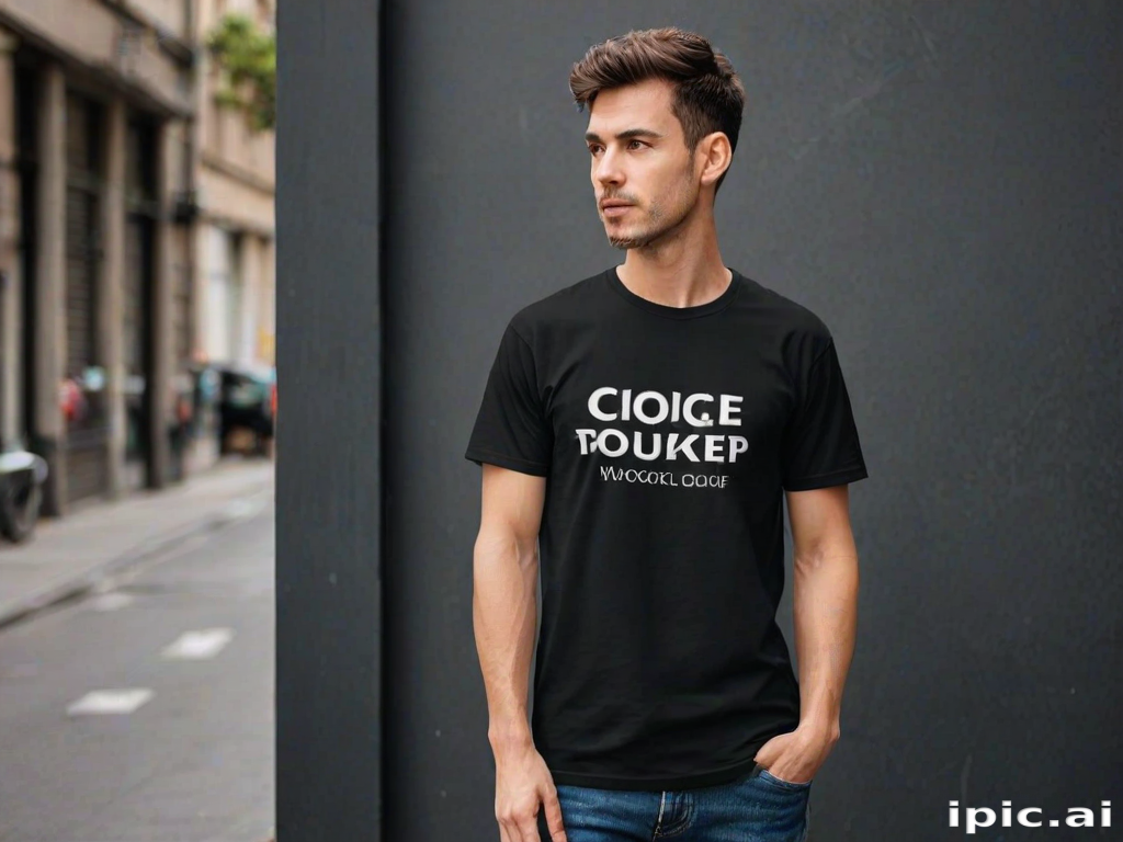 black tee shirt mockup