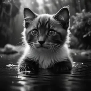 black and white cute