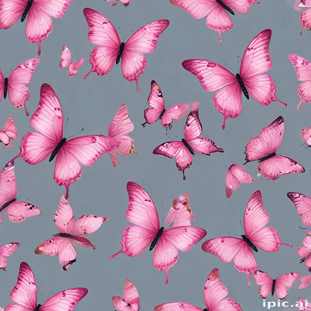 pink butterflies png