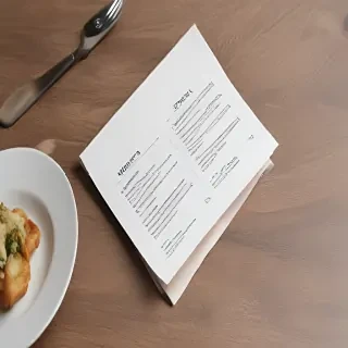 restaurant menu mockup