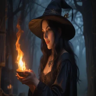 vintage witch art