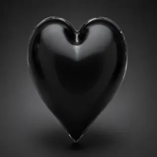 black heart transparent