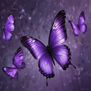 purple butterflies