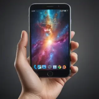 hand holding phone png