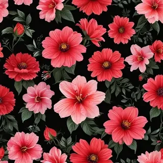 flower black background