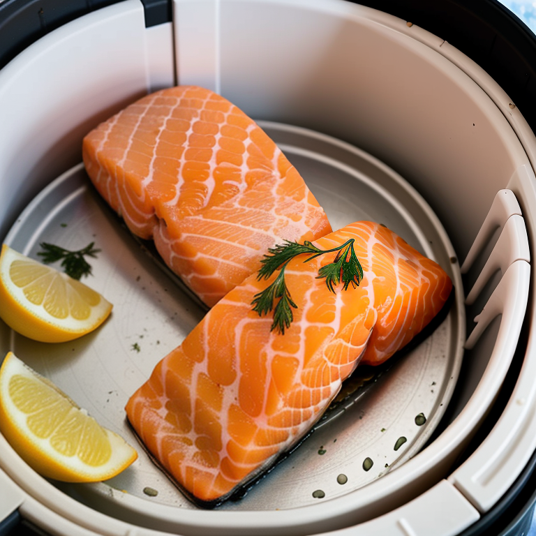 frozen salmon fillet in air fryer