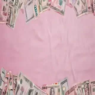 pink money background