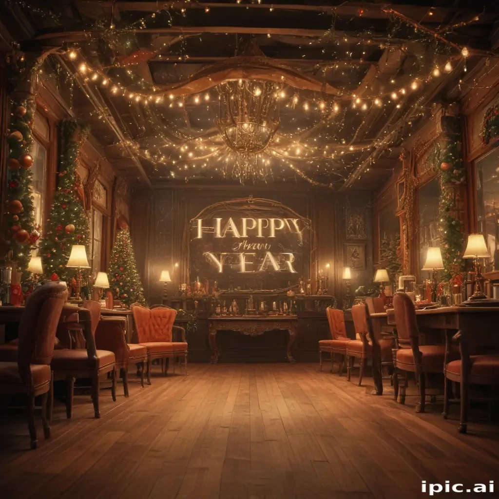 happy new year vintage
