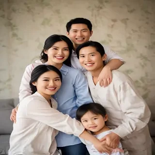 free use asian family