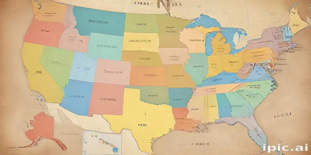 map of usa states
