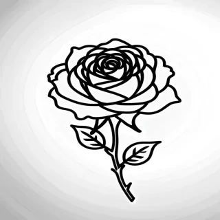 rose outline