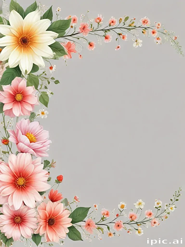 flower transparent border